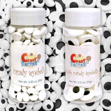 Sarah's Candy Factory Edible Candy Eyeballs - Jumbo (0.66   ) & Medium (0.4   ) Sizes - Kosher Sugar Decorations for Cakes, Cook