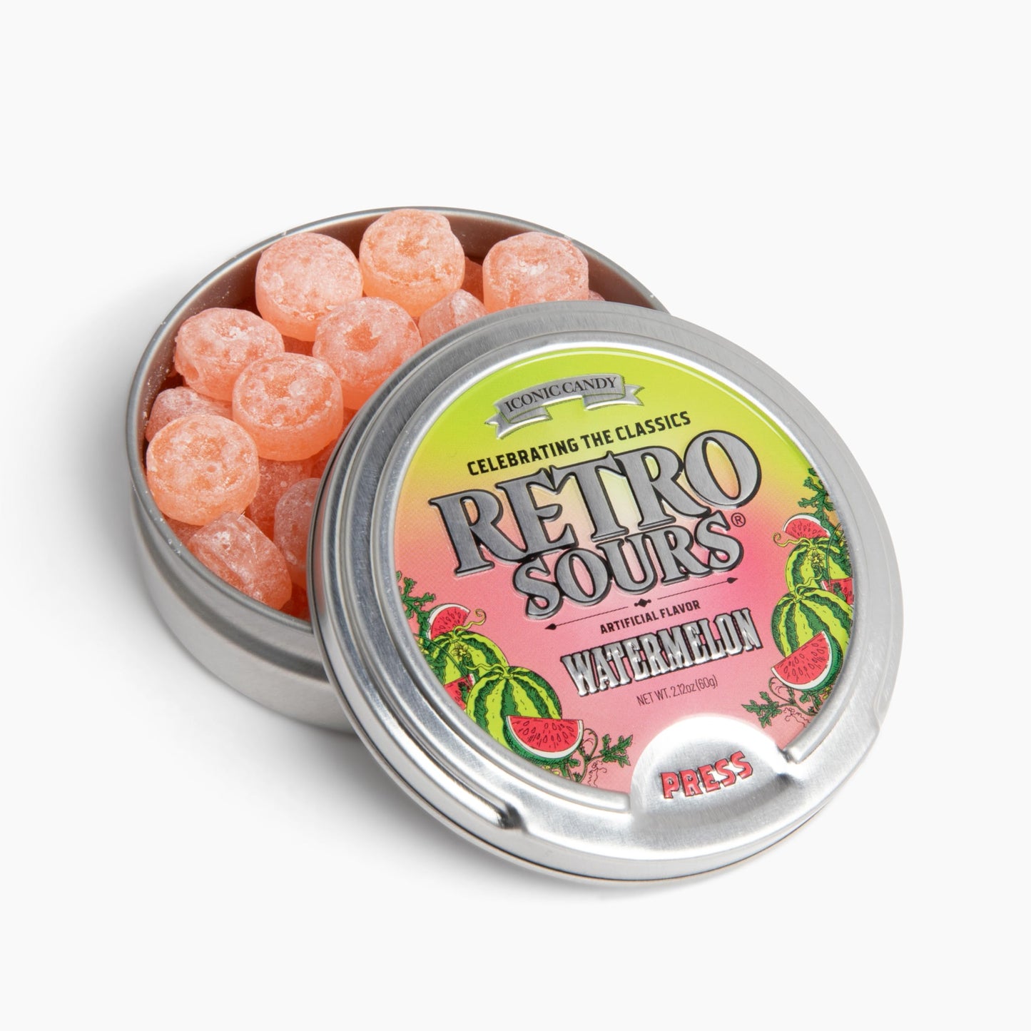 Retro Sours | Hard Tangy Candy | Brought To You By Iconic Candy (3, Watermelon)