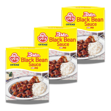 Ottogi Jja-Jang Sauce, Black Bean Sauce, Ready in 3 Minutes, 6.7oz, Pack of 3