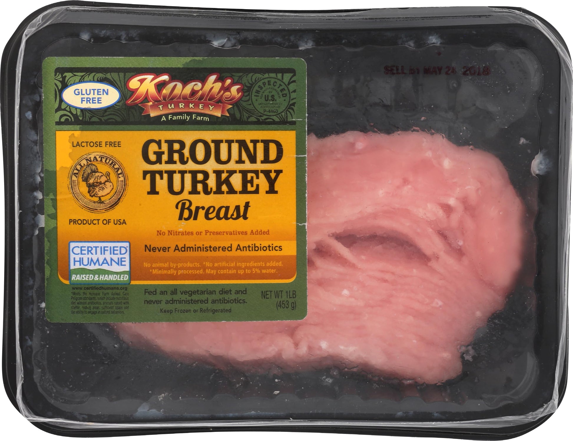 Kochs Turkey Farm, Ground Turkey Breast, 16 oz