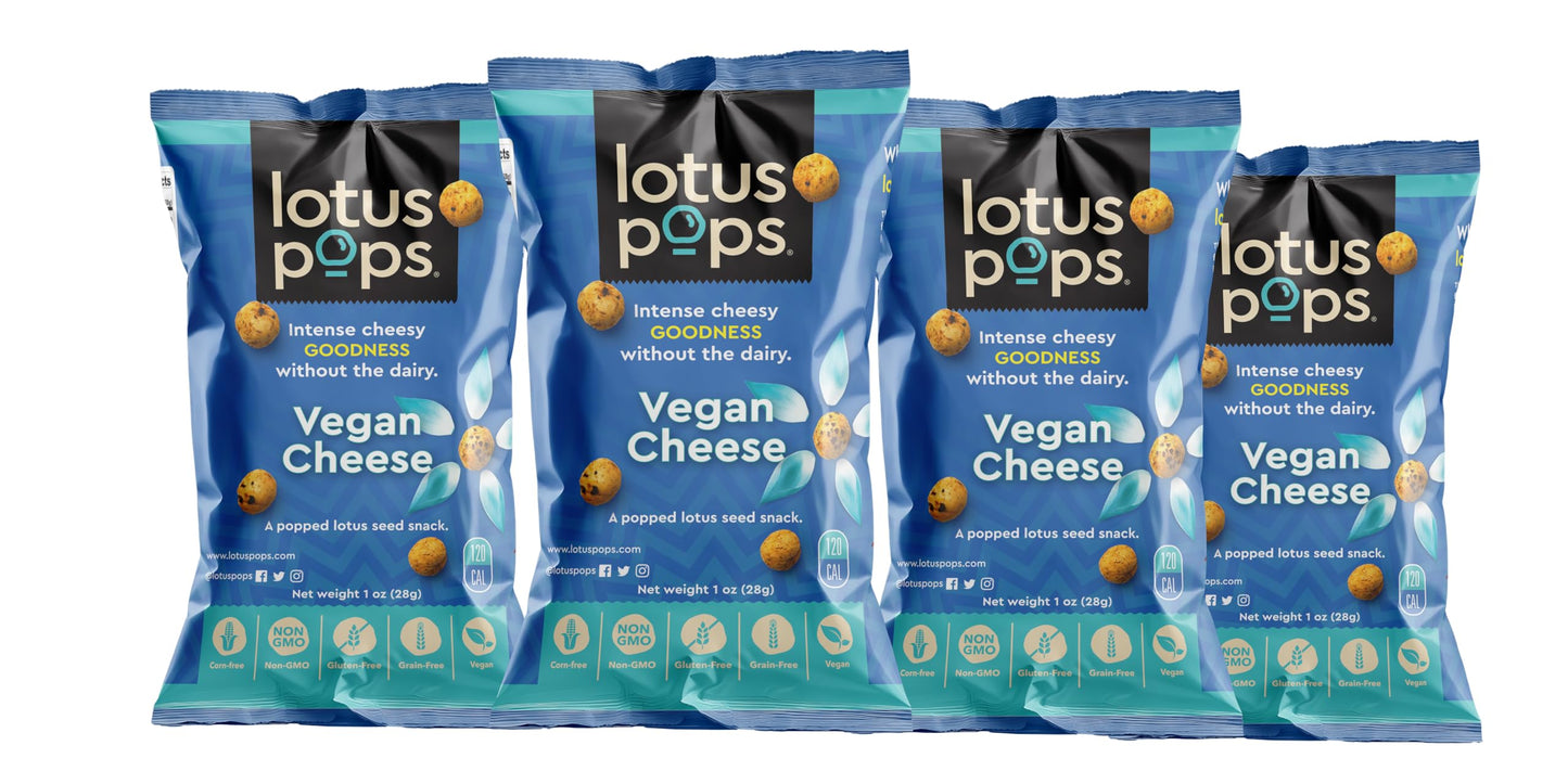 Lotus Pops - Popped Lotus (Water Lily) Seed Snacks  Low Calorie Gluten Free and Vegan Snacks | Plant Protein | Roasted Not-Fried