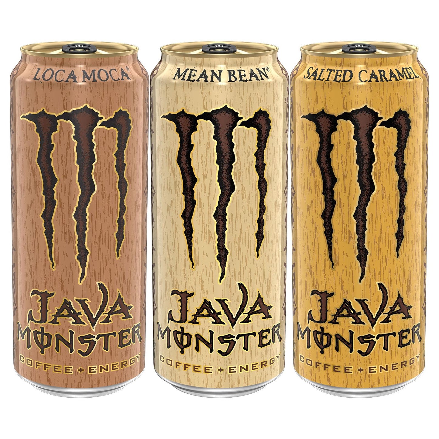 Monster Energy Java Monster Variety Pack - Mean Bean, Loca Moca, Salted Caramel, Coffee + Energy Drink, 15 Oz (12 Pack)