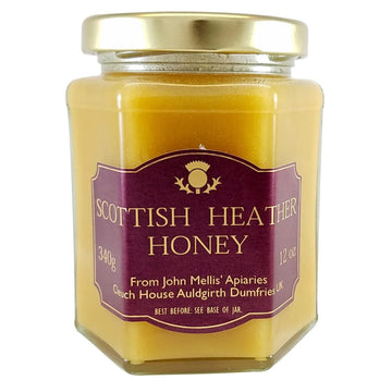 John Mellis Apiaries Scottish Honey, Scottish Heather Honey, 12 Ounce Jar