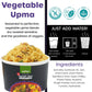 Kapka Vegetable Upma Cups Indian Food - 5 Pack - Ready to Eat Authentic Premade Vegan Upma - Microwavable Meals - Regional Flavo