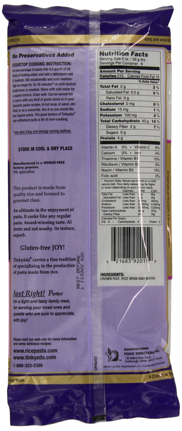 Tinkyada Brown Rice Pasta, Spaghetti, 1 Pound (Pack of 12)