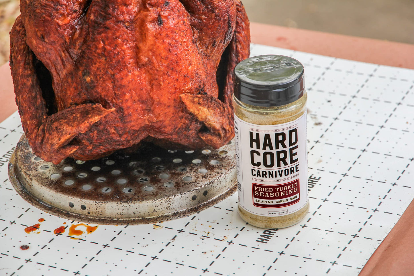 Hardcore Carnivore Limited Edition Fried Turkey Seasoning (11 oz Shaker) Texas-Made Blend for Turkey  Chicken Wings  Pot Pie and More