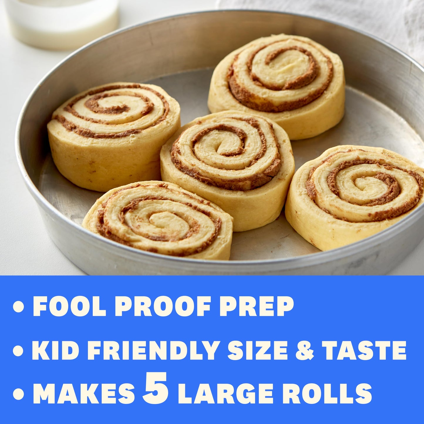 Pillsbury Grands! Cinnamon Rolls with Cinnabon Cinnamon and Original Icing, Refrigerated Canned Pastry Dough, 5 Ct, 17.5 oz