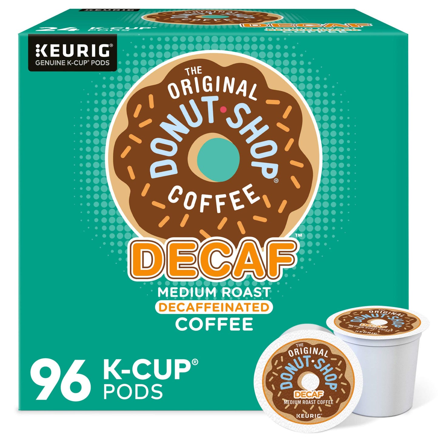 The Original Donut Shop Decaf K-Cup Pods, Medium Roast Coffee, 96 Count, Model DIE7401