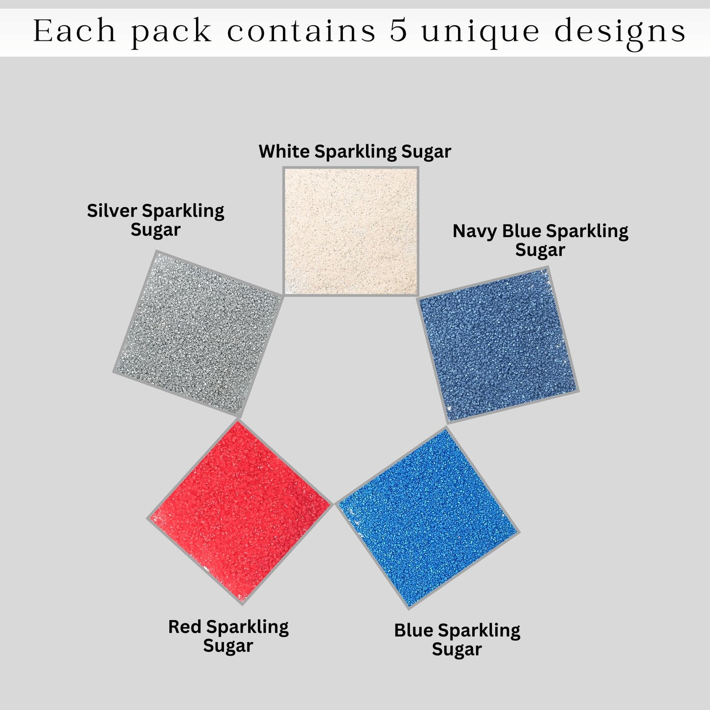 Confect Edible Cake Sprinkles Patriotic Mix Red, White, Blue & Silver 5 Oz Vegan Gluten-Free