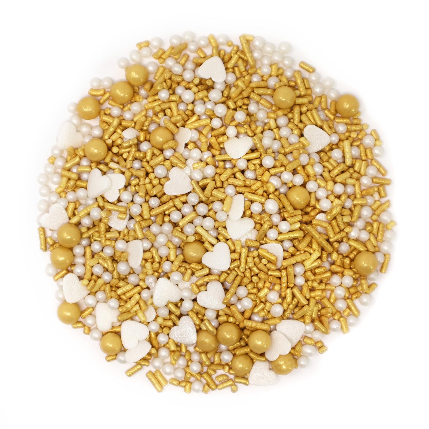 Mystic Sprinkles Wedding/Bridal Sprinkles Mixes (Happily Ever After In Gold Sprinkle Mix 3.6Oz)