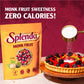 Splenda Monk Fruit Zero Calorie Plant Based Granulated Sweetener, No Erythritol, Sugar Substitute, 3.8 Oz (Pack of 1)