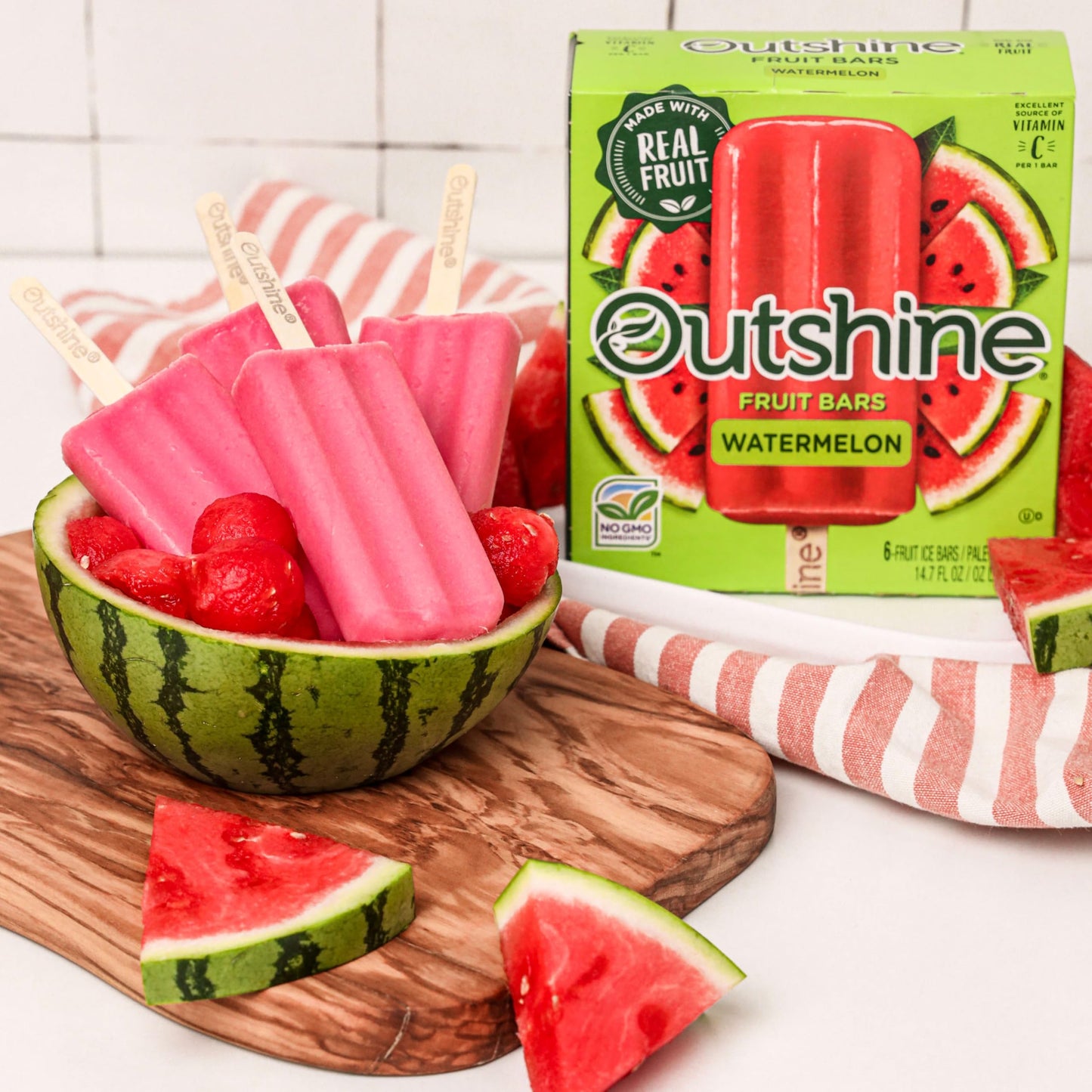 Outshine, Watermelon Frozen Fruit Bars, 6 Count (Frozen)
