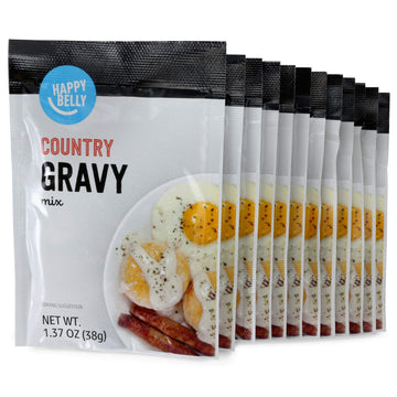 Online Marketplace Brand - Happy Belly Country Gravy Mix  1.37 Ounce (Pack Of 12)