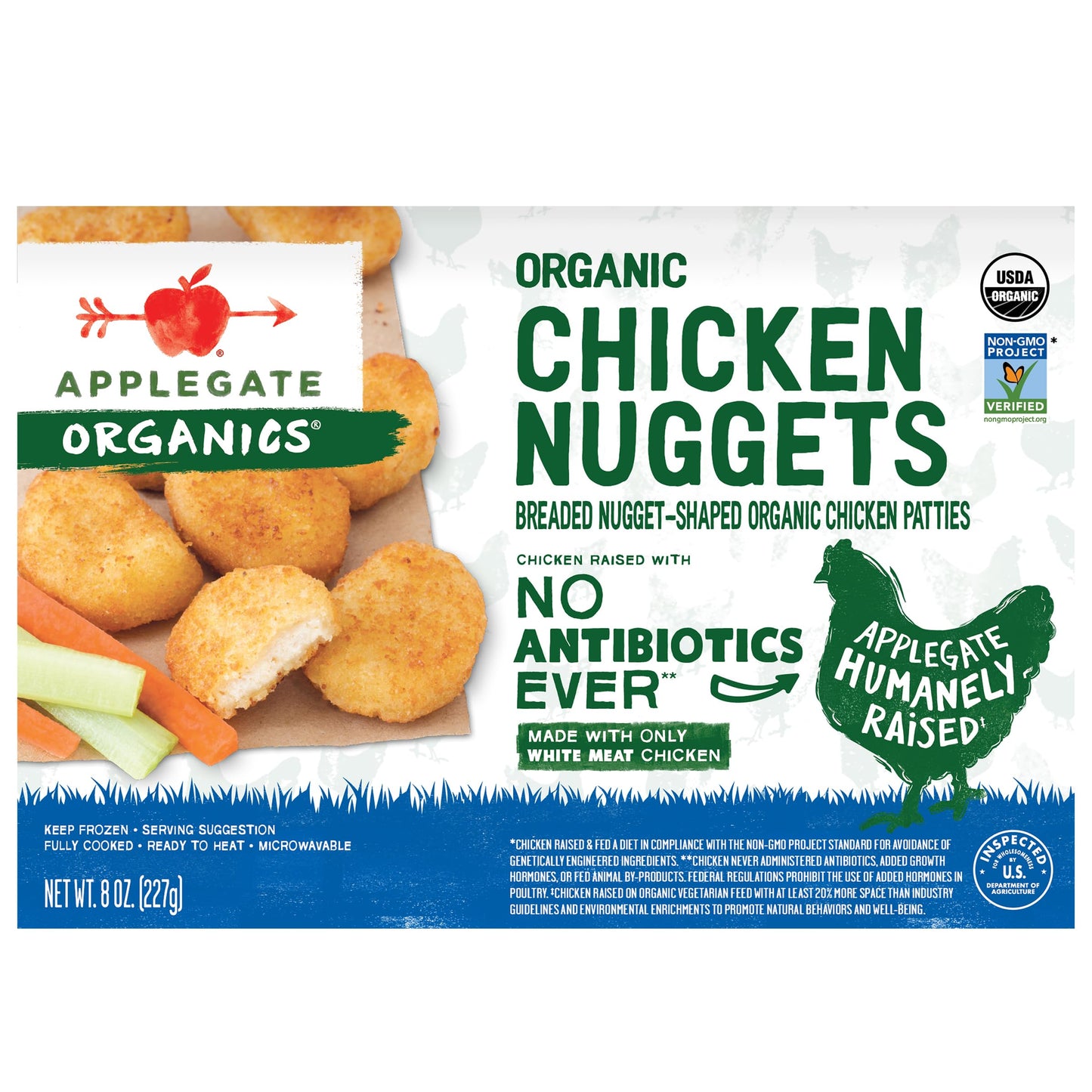 Applegate, Organic Chicken Nuggets, 8oz (Frozen)