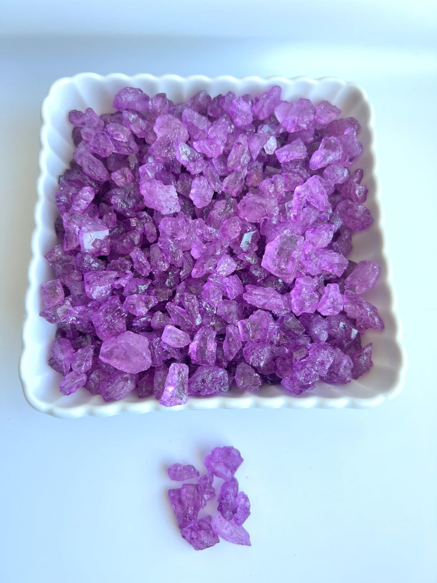 SweetGlob Old Fashioned Medium Rock Sugar Candy Gems, Lump Sugar Rock Crystals (1 Pound, Purple Grape)