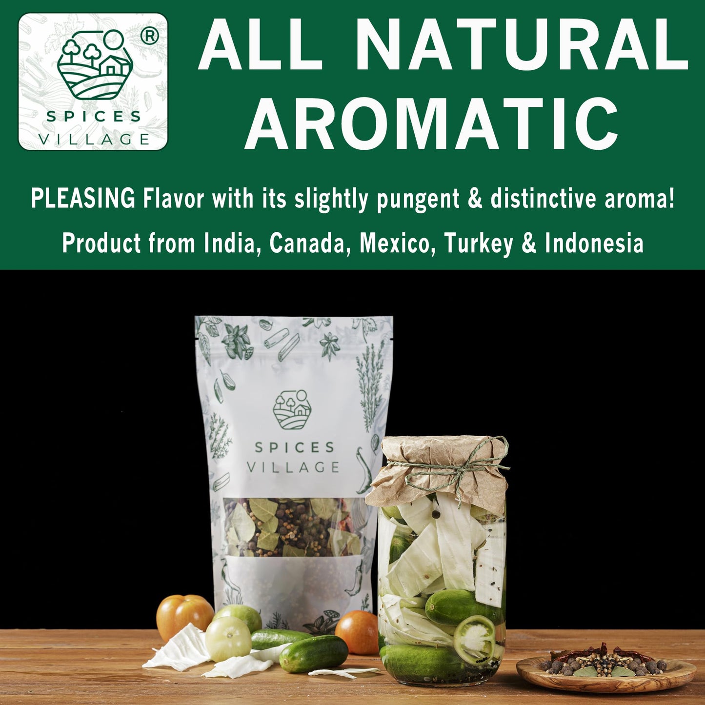 Spices Village Pickling Spices [ 6.5Oz ] - All Natural Fresh Dried Spices Mix For Pickles, Canning, And Corn Beef, Pickling Seas