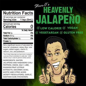 Steve-O'S Heavenly Jalapeo Hot Sauce | Zesty Green Verde Sauce For Marinades, Bbq, Veggies, Eggs & Potatoes | 5 Fl Oz (12-Pack)