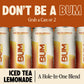 Bum Energy Sugar-Free Iced Tea Lemonade Drink, Natural Caffeine, 12 oz, Pack of 12