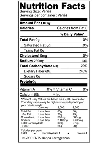 Kappa Carrageenan Powder | Food Grade Natural Thickener Substitute For Gelatin - Kosher (14 Oz)