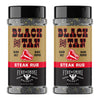 Fire & Smoke Society BBQ Rubs - Black & Tan Steak Seasoning, 13.6 oz (2-Pack) for Grilling and Smoking Meat