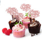 Gyufise 24Pcs Happy Valentines Day Cupcake Toppers Rose Gold Glitter Valentines Day Cupcake Food Decor For Wedding Anniversary V