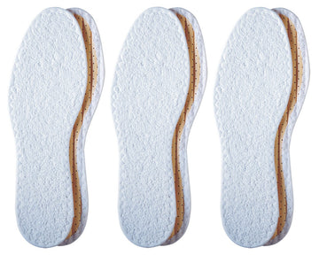 Pedag Washable Summer Pure Cotton Terry Barefoot Insole, White, Us M12/Eu 45, (Pack Of 3)