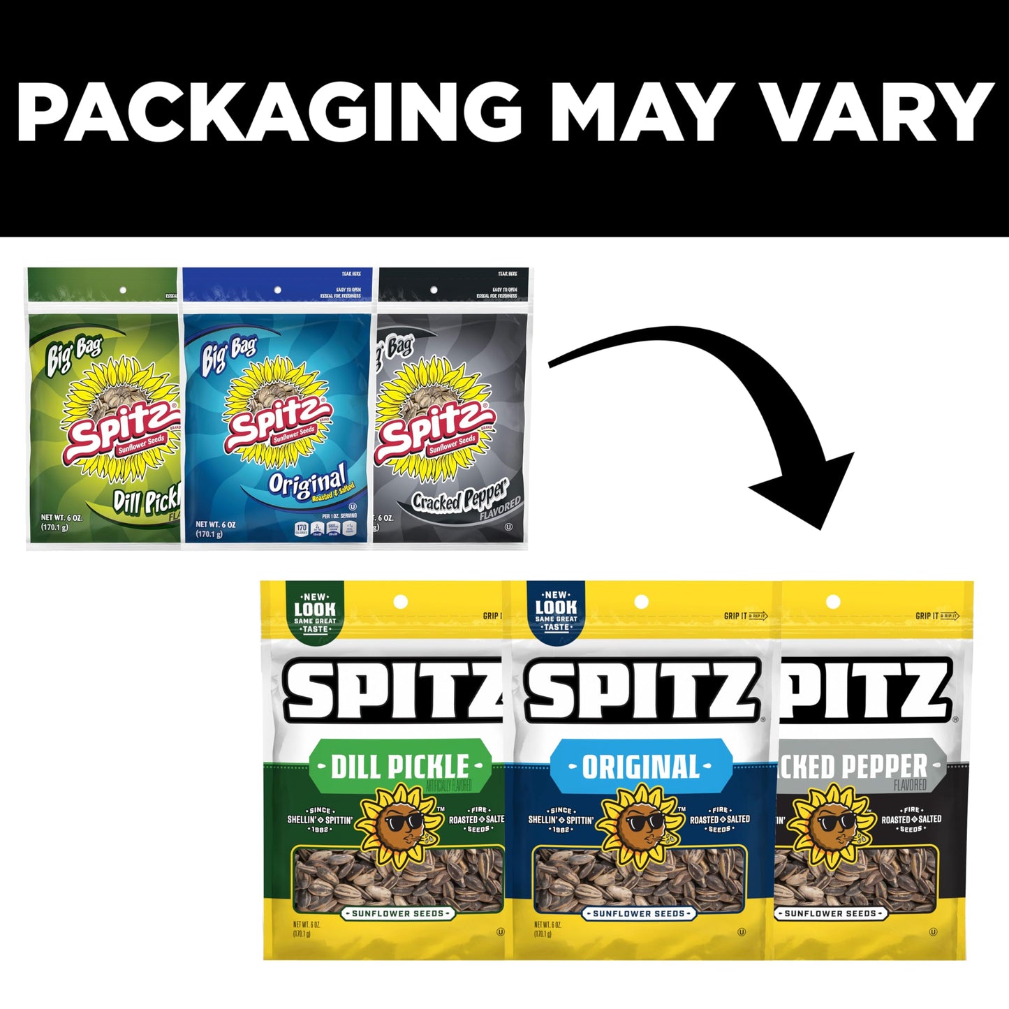 Spitz Sunflower Seeds,  ed Pepper, 6 Ounce, 9 Count Pack