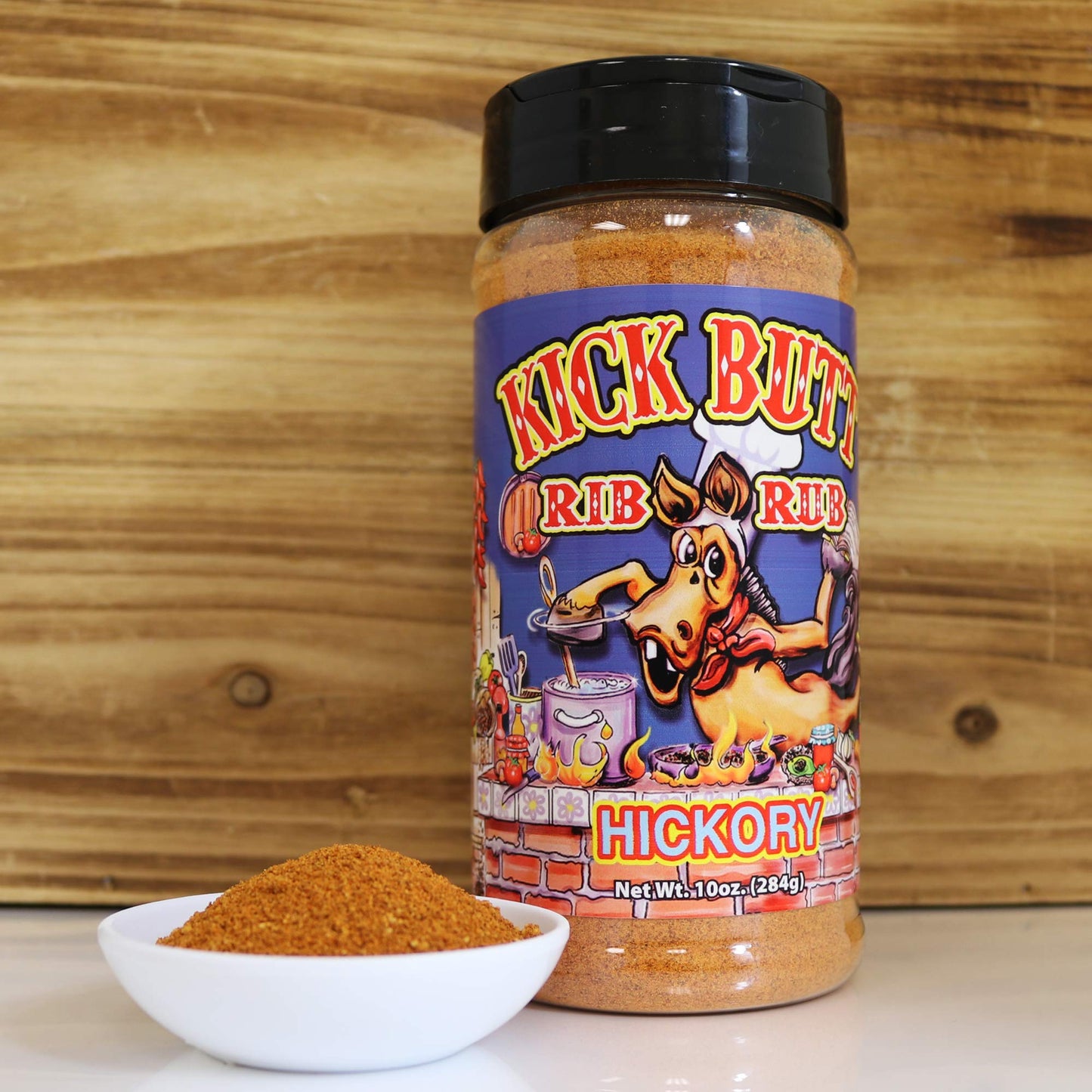 Kick Butt Gourmet Cajun Seasoning Spice Shaker - Spicy Cajun Seasoning Rub (10 Oz) - Use For Creole Seasoning (Hickory)