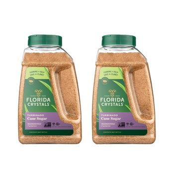 Florida Crystals Turbinado Cane Sugar, 44 Oz (3 Lb) Jug (Pack Of 2)
