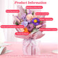 Jtoder Forever Flowers For Delivery Prime, Preserved Long Lasting Purple Rose Flower Bouquet For Mom Wife Girlfriend On Mothers