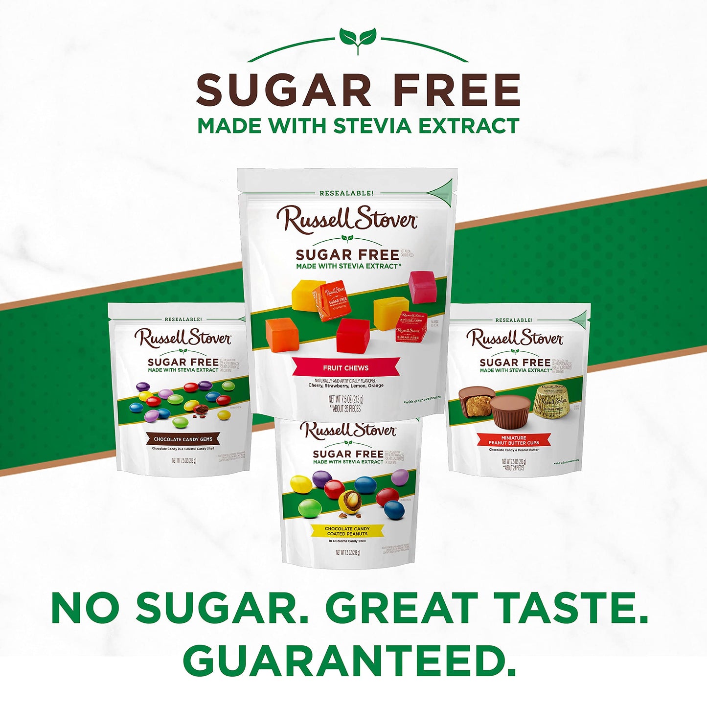 Russell Stover Fruit Chews - Sugar Free Candy, 7.5Oz Bag