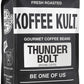 Koffee Kult Thunder Bolt Coffee Ground, 100% Arabica, Dark Roast, 32oz