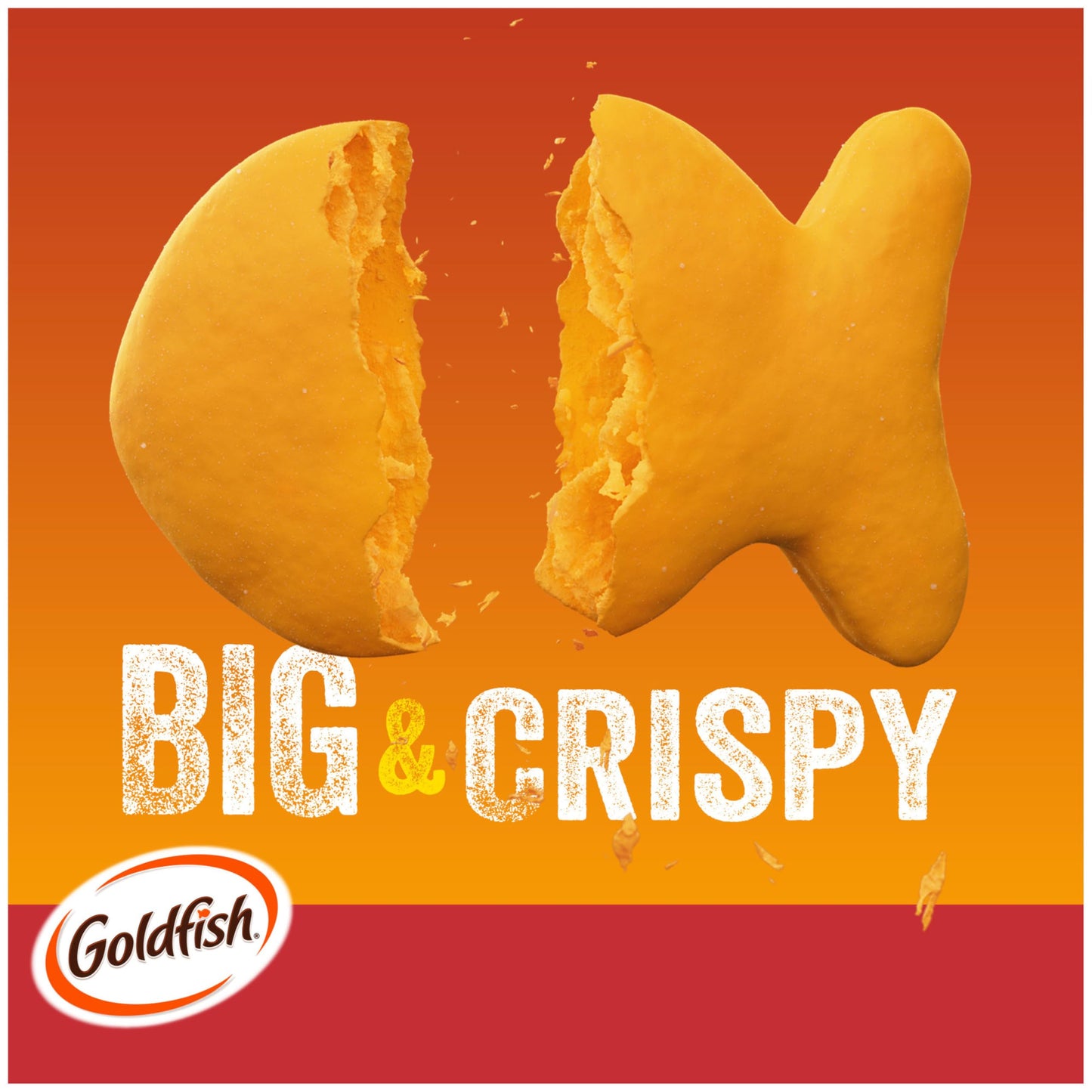 Goldfish Mega Bites, Sharp Cheddar Crackers, 24.3 Oz Carton (Pack of 2)