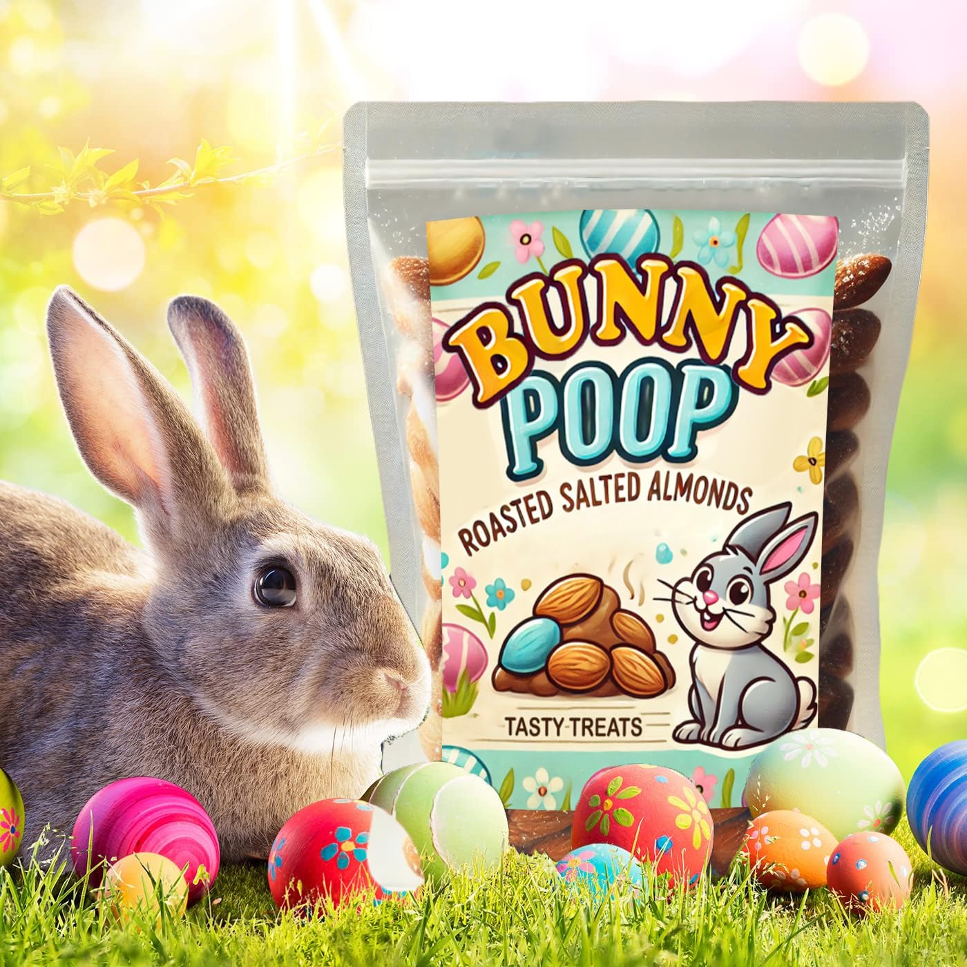 Bunny Poop Almonds - Whimsically Delicious Roasted Almonds For Easter Laughs | Perfect For Baskets, Gifting, And Healthy Snackin