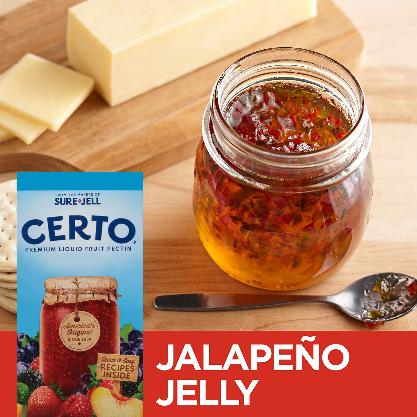 SURE-JELL Certo Premium Liquid Fruit Pectin, 4 ct Pack, 8 Total 3 fl oz Pouches, Original Version