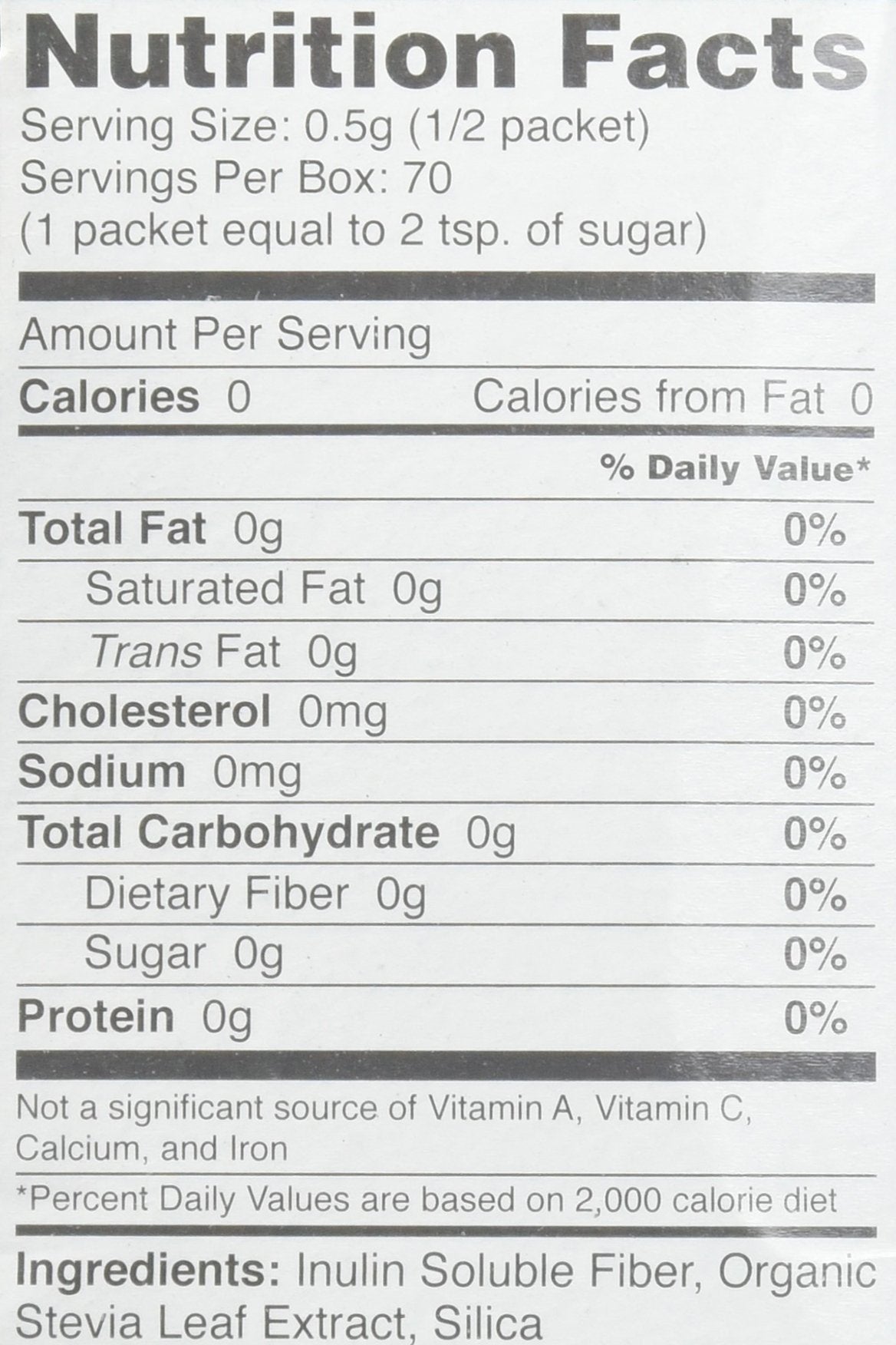 Sweetleaf Stevia Sweetener Stivia Pkt 1Grm 35Pc