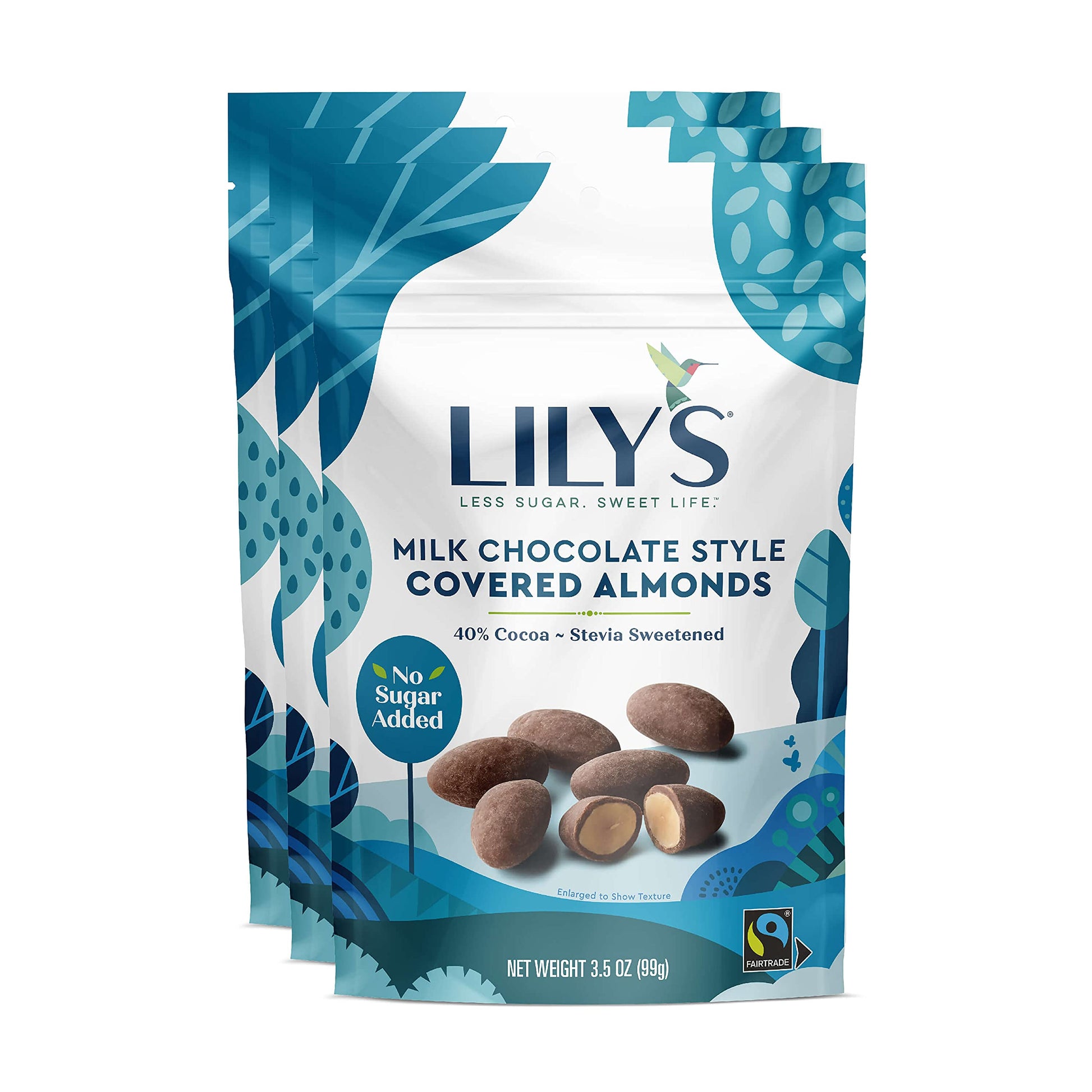 Lily'S Milk Chocolate Style Covered Almonds, Stevia Sweetened, No Added Sugar, Low-Carb, Keto-Friendly, Gluten-Free & Non-Gmo, 3