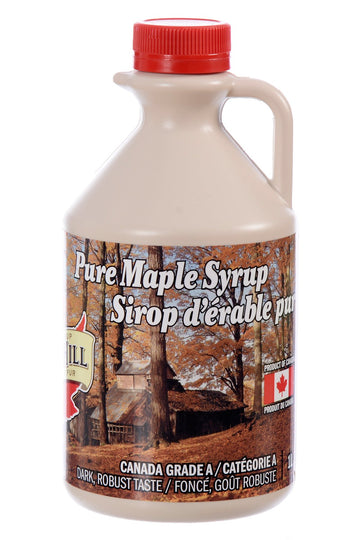 Turkey Hill Sugarbush 100% Pure Canadian enhanced Grade A Dark Robust Maple Syrup, 33.8 Fl Oz