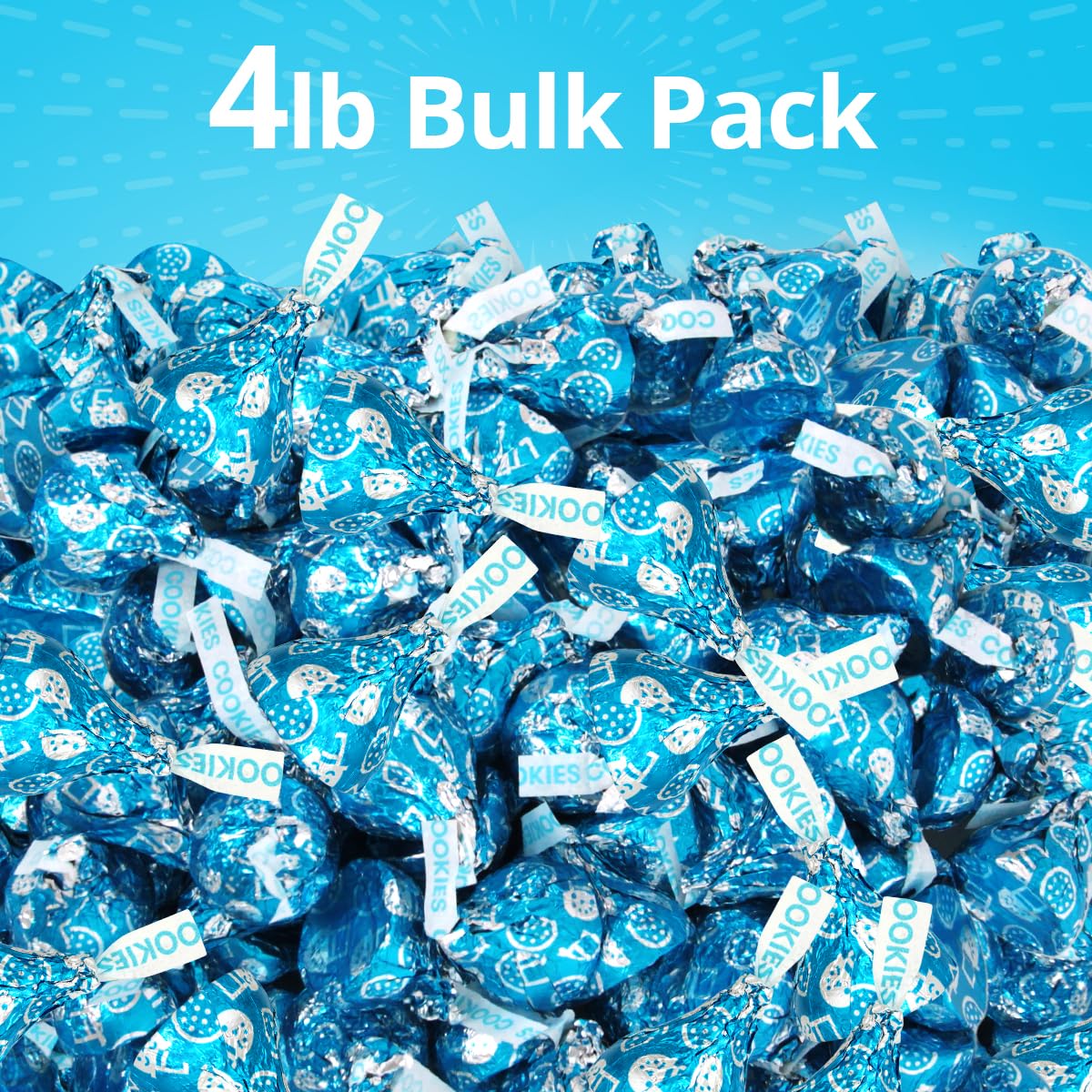 Hershey Cookies & Cream Kisses Bulk Pack 4 Pound (Approx 400 Pieces) Individually Wrapped White Chocolate Cookies N Cream Candie