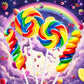 Rainbow Twisty & Swirl Lollipops 32 Pack, Unicorn Candy Swirl Lollipops Individually Wrapped Suckers, (16Swirl + 16Twist Mx)