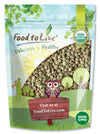 Food to Live Organic Whole Green Lentils, 2.5 Pounds - Non-GMO, Dried Raw Beans, Sproutable, Vegan, Kosher, Bulk. High in Folate
