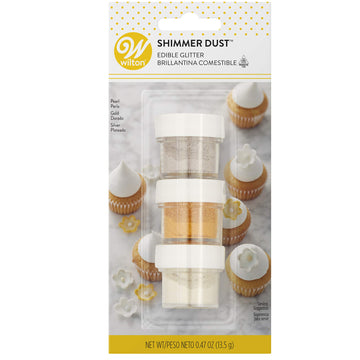 Wilton Edible Glitter Shimmer Dust, Set Of 3