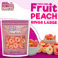 Freeze Dried Peach Rings Candy - Crunchy & Sweet, Large 7 Oz Resealable Bag For Freshness, Gift & Snack - Large Bag Freeze-Dried
