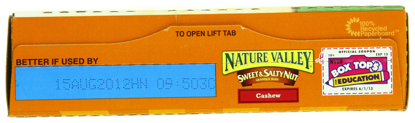 Nature Valley Granola Bars, Sweet And Salty Nut, Cashew, 6 Bars, 7.2 Oz (Pack Of 6)