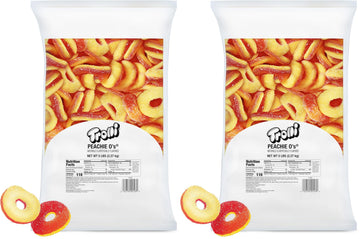 Trolli Peachie Os Sour Gummy Rings Candy, 5 Pound Bulk Bag (Pack of 2)