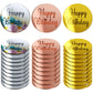 30 Pcs Acrylic Cupcake Toppers Happy Birthday Cake Disc Mirror Acrylic Cake Topper Engraved Personalized Cake Topper Mini Acryli