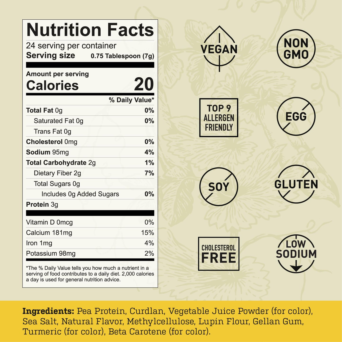 AcreMade Plant-Based Egg Substitute, Dry Powder, Shelf Stable, Vegan, Gluten Free, Soy-Free, Low Sodium, Non-GMO, Natural Egg Re