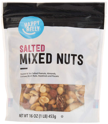 large online retailer Brand - Happy Belly Mixed Nuts with Peanuts  Roasted & Sea Salted  1 pound (Pack of 1)