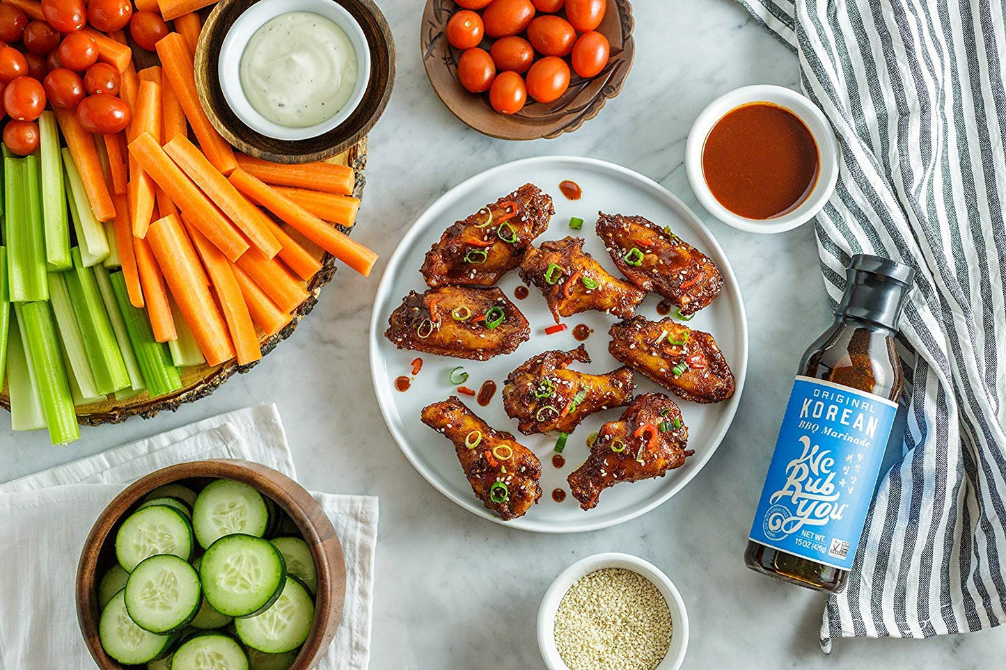 Bulgogi Sauce Kalbi Marinade Original Korean BBQ We Rub You 15 oz (Pack of 3)