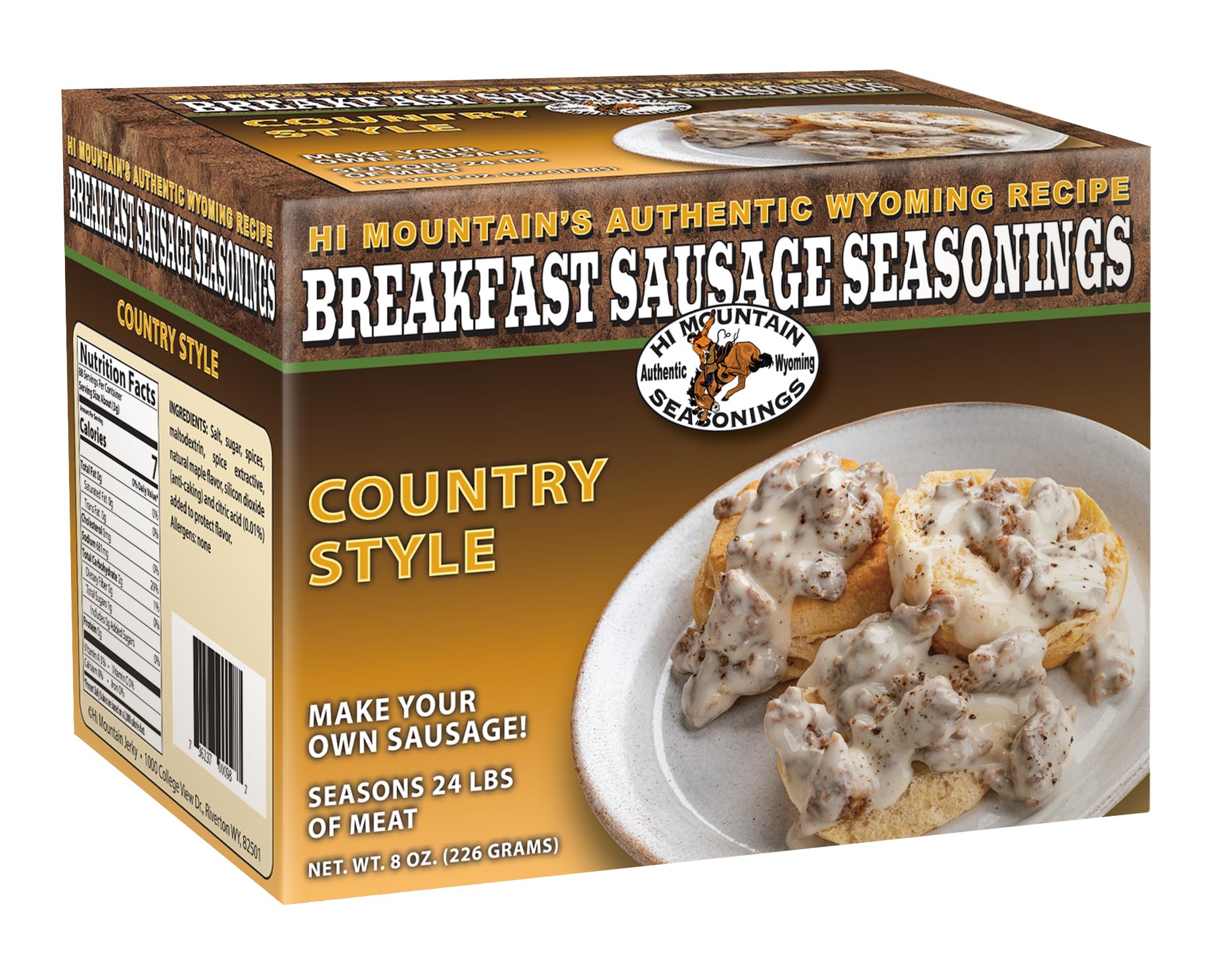 Hi Mountain Seasonings - Country Style Breakfast Sausage Seasoning Mix ǀ Seasons 24 Lbs Of Meat